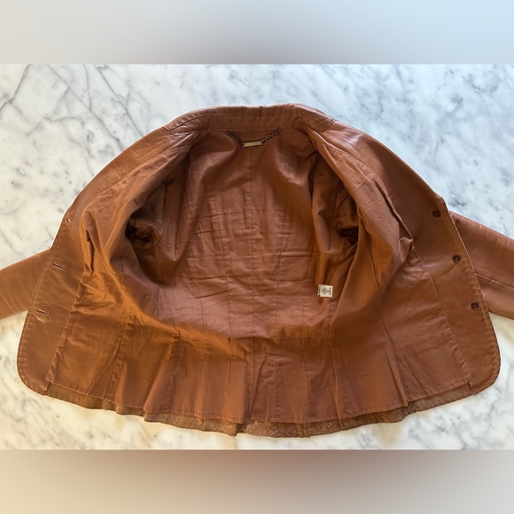 Gorgeous Elie Tahari Brown Leather blazer / Jacket - Women’s Size Small - Picture 9 of 16